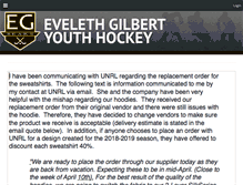 Tablet Screenshot of evelethyouthhockey.com